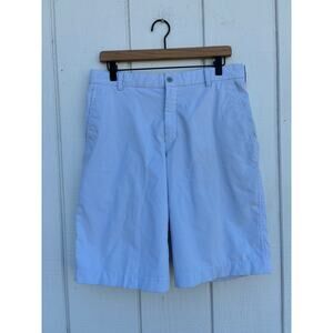 Nike Golf Striped‎ Shorts, Blue & White, Preppy, Flat Front, Size M